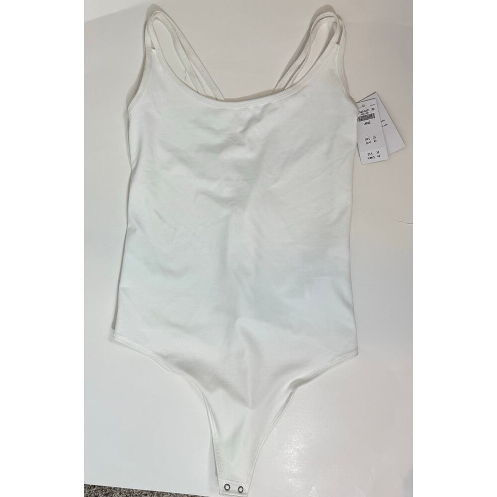 Abercrombie and Fitch Soft A&F thong bodysuit white size L